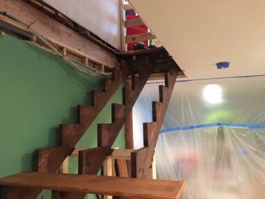 Installing Staircase with Handrail in Saugus, MA (1)